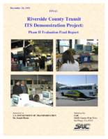 Riverside County transit  ITS demonstration project  phase II evaluation final report