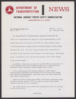 NHTSA News Releases MayAugust 1973
