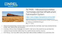 ALTRIOS  Advanced Locomotive Technology and Rail Infrastructure Optimization System