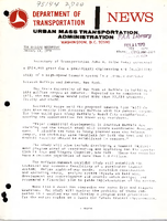 Department of Transportation News Urban Mass Transportation Administration DOT 1270