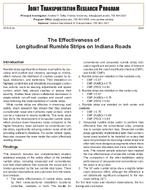 The Effectiveness of Longitudinal Rumble Strips on Indiana Roads Brief