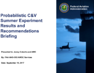 Probabilistic CV Summer Experiment Results and Recommendations Briefings