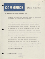 Statement by Alan S Boyd Under Secretary of Commerce for Transportation as Chairman of the Interagency Maritime Task Force