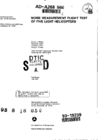 Noise measurement flight test of five light helicopters