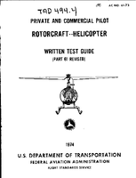 AC 6173 Private and Commercial Pilot  Rotorcraft  Helicopter  Written Test Guide Part 61 Revised