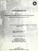 Proceedings  Workshop on Materials Handling for Tunnel Construction