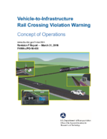 Vehicletoinfrastructure rail crossing violation warning  concept of operations