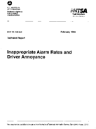 Inappropriate Alarm Rates and Driver Annoyance