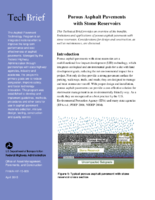 Porous Asphalt Pavements with Stone Reservoirs  techbrief