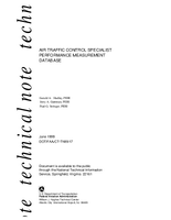 Air Traffic Control Specialist Performance Measurement Database