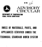 AC 2036G Index of Materials Parts and Appliances Certified Under the Technical Standard Order System