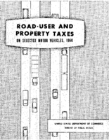 RoadUser and Property Taxes on Selected Motor Vehicles 1960