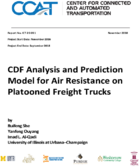 CDF Analysis and Prediction Model for Air Resistance on Platooned Freight Trucks