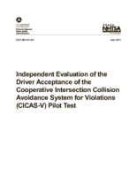 Independent Evaluation of the Driver Acceptance of the Cooperative Intersection Collision Avoidance System for Violations CICASV Pilot Test