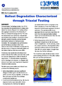 Ballast degradation characterized through triaxial test  research results
