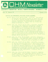 Office of Hazardous Materials Operations Newsletter January 1976