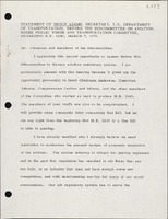 Statement of Brock Adams Secretary  US Department of Transportation Before the Subcommittee on Aviation House Public Works and Transportation Committee RR 11145