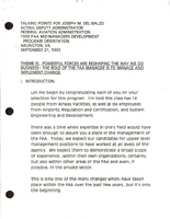 FAA Acting Administrator Joseph M Del Balzo Speeches September 1993