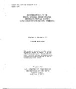 Recommendations to the Federal Railroad Administration concerning critical factors in railroad employee medical standards