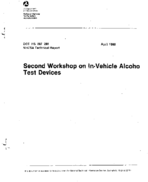 Second Workshop On InVehicle Alcohol Test Devices
