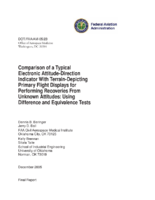 Comparison of a Typical Electronic AttitudeDirection Indicator With TerrainDepicting Primary Flight Displays for Performing Recoveries From Unknown Attitudes Using Difference and Equivalence Tests