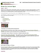 Human Environment Digest June 1 2017