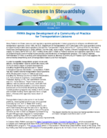 Successes in Stewardship  FHWA Begins Development of a Community of Practice for Transportation Liaisons
