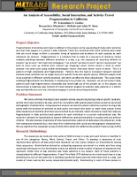 An Analysis of Accessibility Social Interaction and ActivityTravel Fragmentation in California Brief