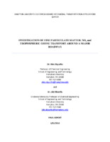 Investigation of Fine Particulate Matter NOx and Tropospheric Ozone Transport around a Major Roadway