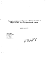 Passenger Acceptance of Alignments with Frequent Curves in Maglev or Other VeryHighSpeed Ground Systems