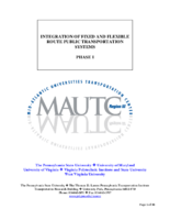 Integration of Fixed and Flexible Route Public Transportation Systems Phase I