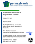 Evaluation of the Use of Registration Stickers
