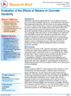 Evaluation of the Effects of Deicers on Concrete Durability Research Brief