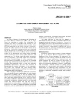 Locomotive Crash Energy Management Coupling Tests 2015