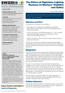The Effect of Nighttime Lighting Systems on Workers Visibility and Safety Tech Transfer Summary