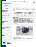 Project Summary MnDOT Autonomous Bus Pilot
