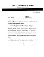 Air Travel Consumer Report January 1972