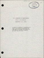 Testimony by Alan S Boyd Secretary of Transportation Before the Manpower Subcommittee of the House Post Office and Civil Service Committee Washington DC