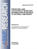 Predicting Lane Utilization at Signalized Intersections in Advance of Arterial Lane Drops