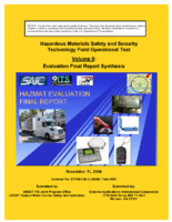 Hazardous materials safety and security technology field operational test Volume II evaluation final report synthesis