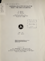 LORAN Automatic Vehicle Monitoring System Phase I Volume I Test Results