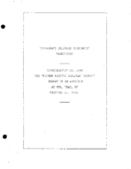 Interstate Commerce Commision Report of the Accident  Investigation Occuring on the WESTERN PACIFIC RAILROAD FOX UTAH