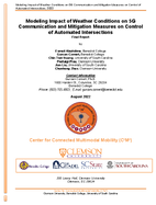 Modeling Impact of Weather Conditions on 5G Communication and Mitigation Measures on Control of Automated Intersections