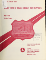 Crash tests of small highway sign supports  interim report