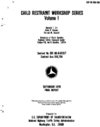 Child Restraint Workshop Series Volume 1