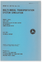 MultiModal Transportation System Simulation DOTTSCFRA7104