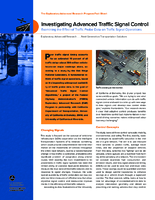 Investigating Advanced Traffic Signal Control Examining the Effect of Traffic Probe Data on Traffic Signal Operations  fact sheet