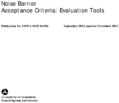Noise Barrier Acceptance Criteria Evaluation Tools