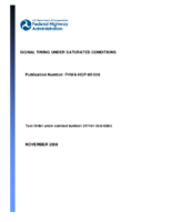 Signal timing under saturated conditions