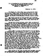 Interstate Commerce Commission Report of the Accident  Investigation Occurring on the NORTHERN PACIFIC RAILWAY MARSHALL WA